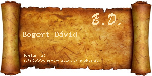 Bogert Dávid névjegykártya